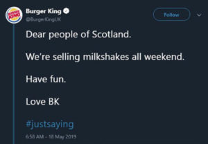 Burger King endorses milk shake attacks on campaigners